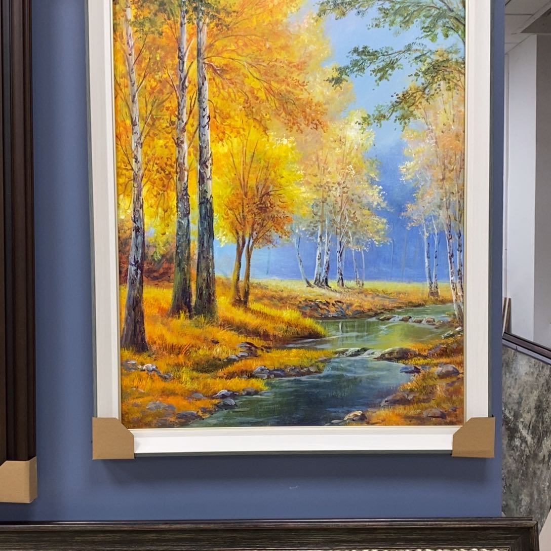 专***行手工手绘精品油画带框68+88尺寸