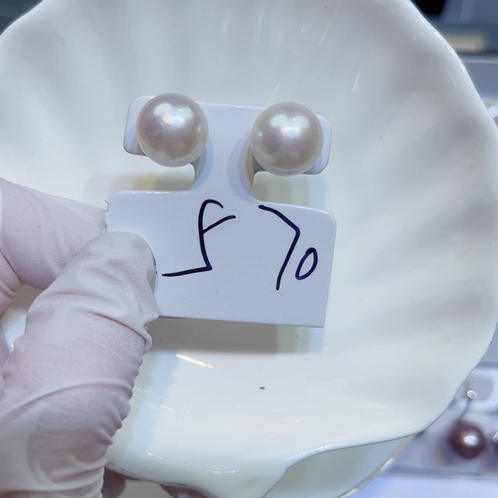 淡水珍珠耳饰银S925镶嵌