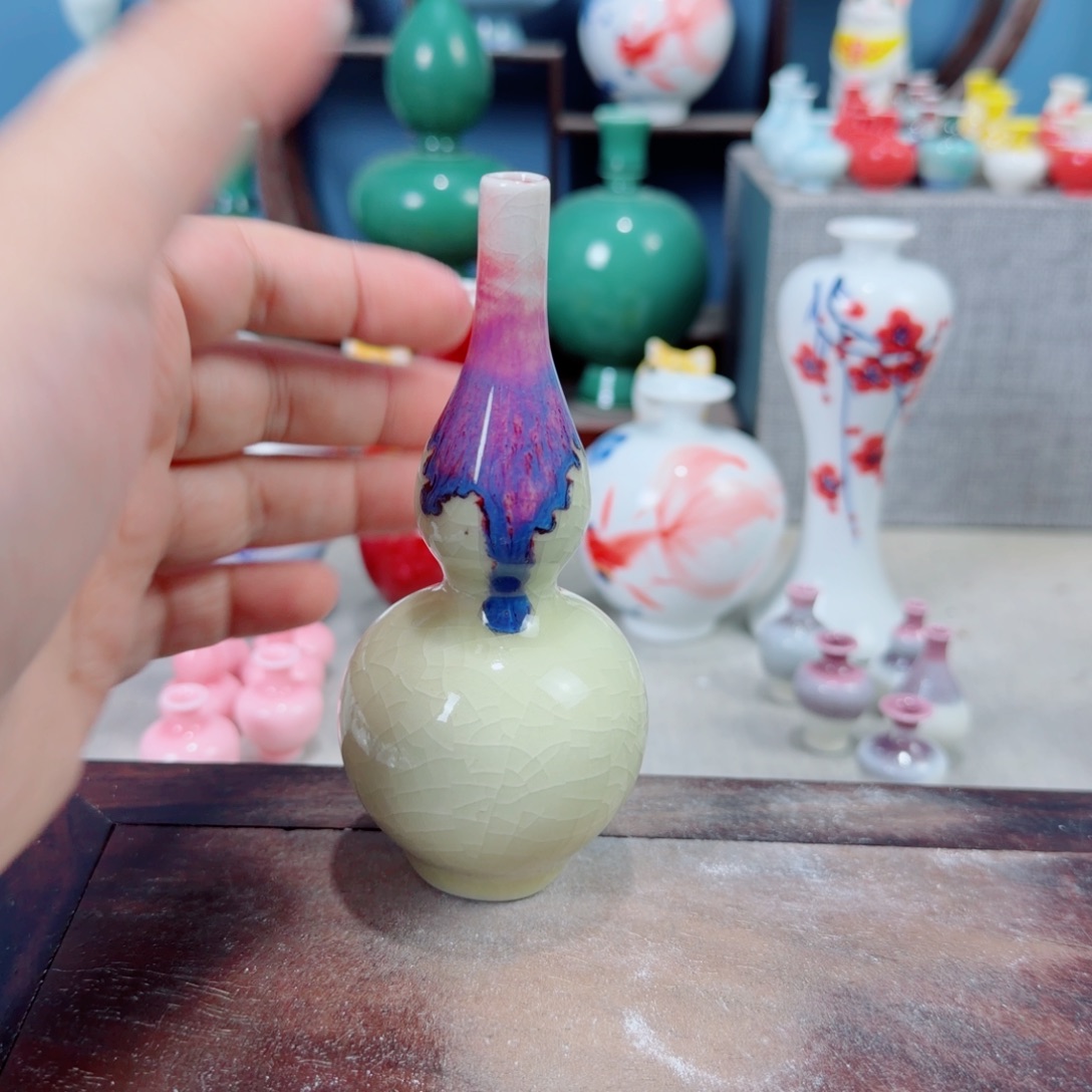 陶瓷手工小花器摆件