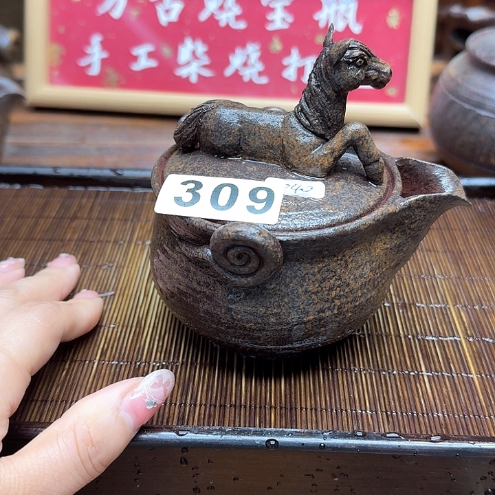 纯手工制作粗陶茶具