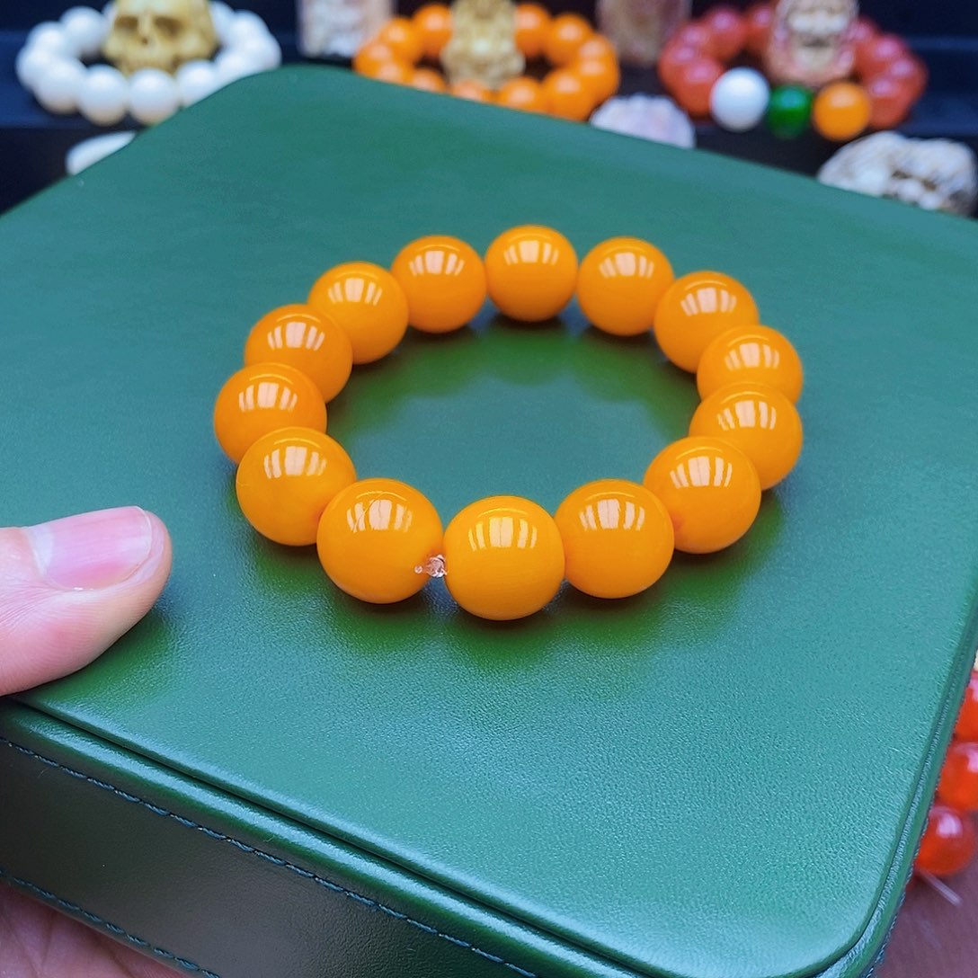 驼骨手串/手链16mm全黄料龟骨