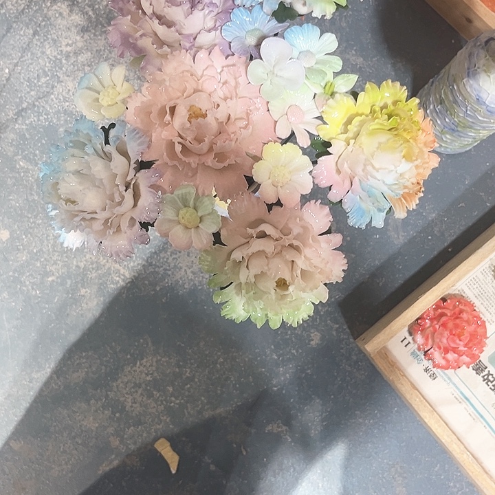 困****手工陶瓷花花拍下备注颜色