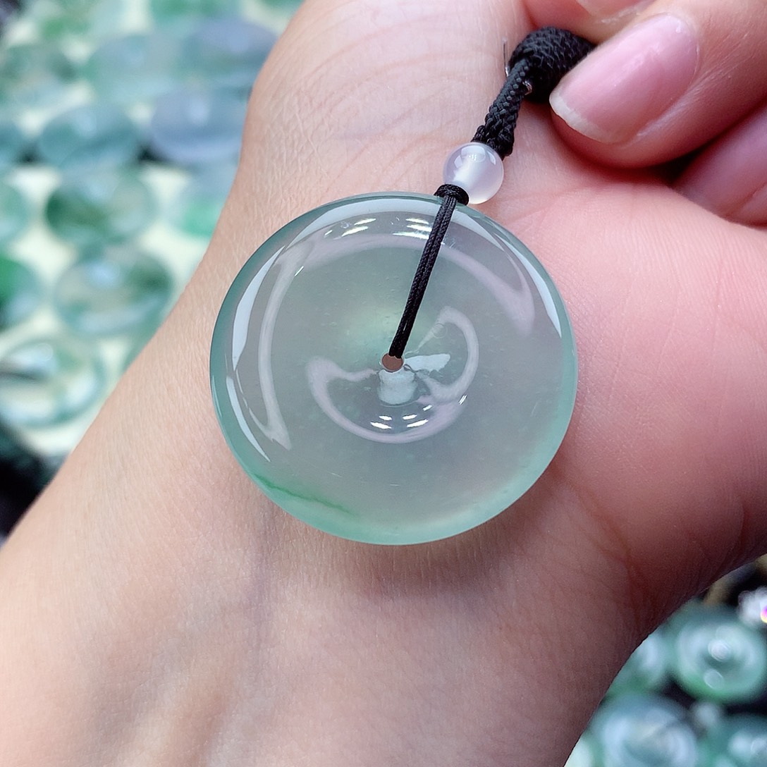 翡翠未镶嵌颈饰编号30尺寸29.5-5.8