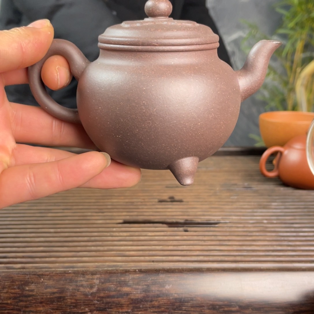 紫砂茶壶二院紫泥大彬如意