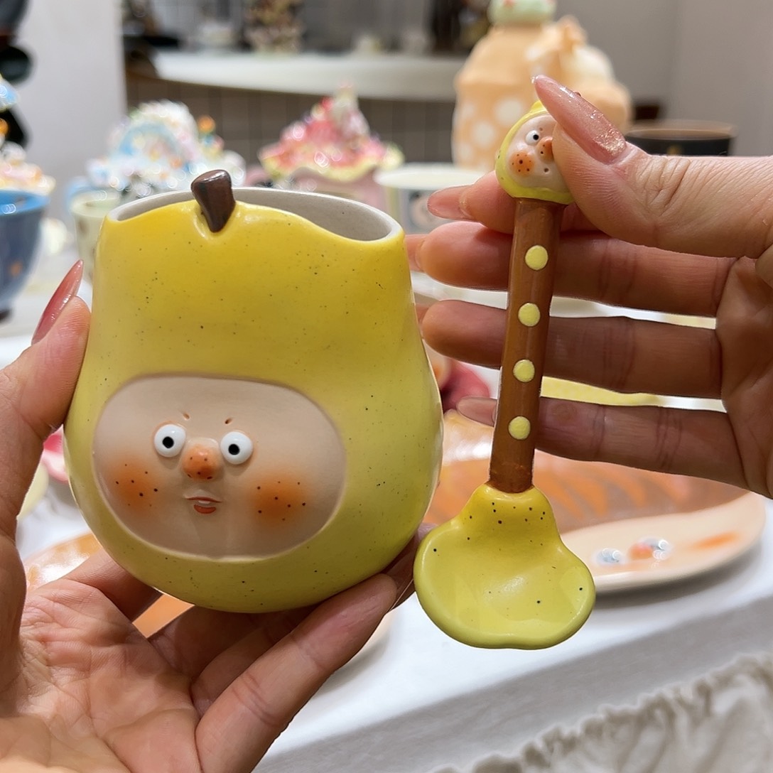 momoyun陶瓷地***?陶瓷一套杯子勺子