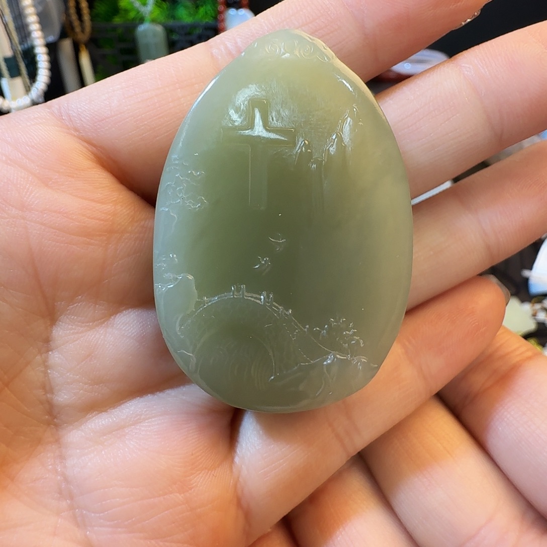 和田玉未镶嵌颈饰