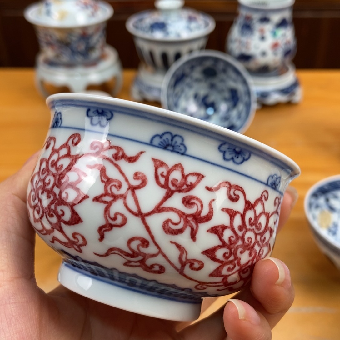 手绘现代茶具非古董