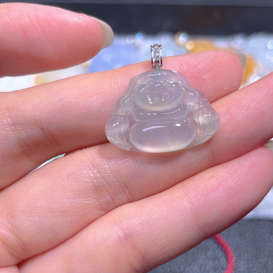 颈饰18K金镶嵌翡翠翡翠