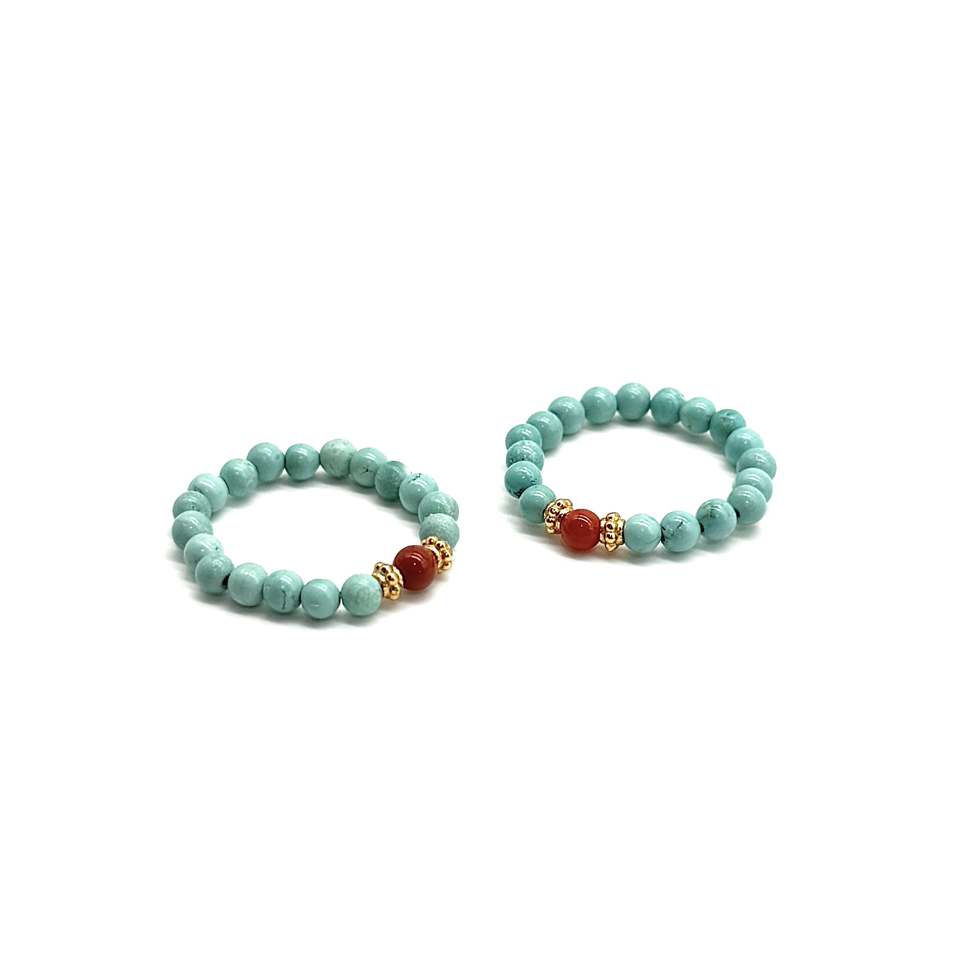 【V姐珠宝】LX56 南红圆珠Diy设计款戒圈 多样性发其一