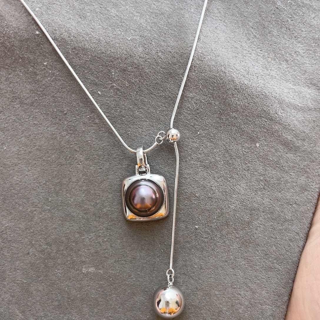 银S925镶嵌海水珍珠颈饰