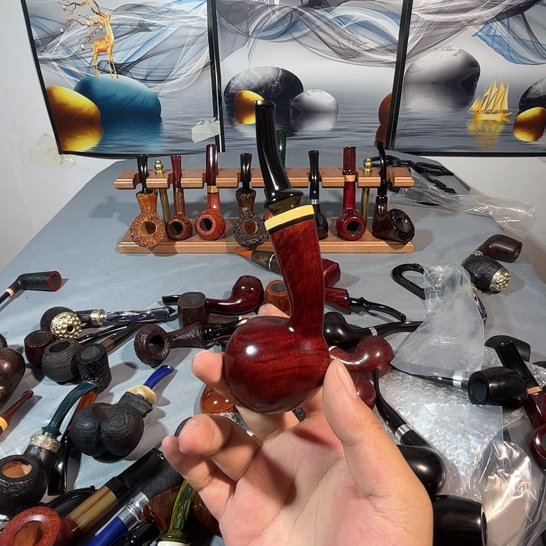有***九石楠木手工橡果烟斗