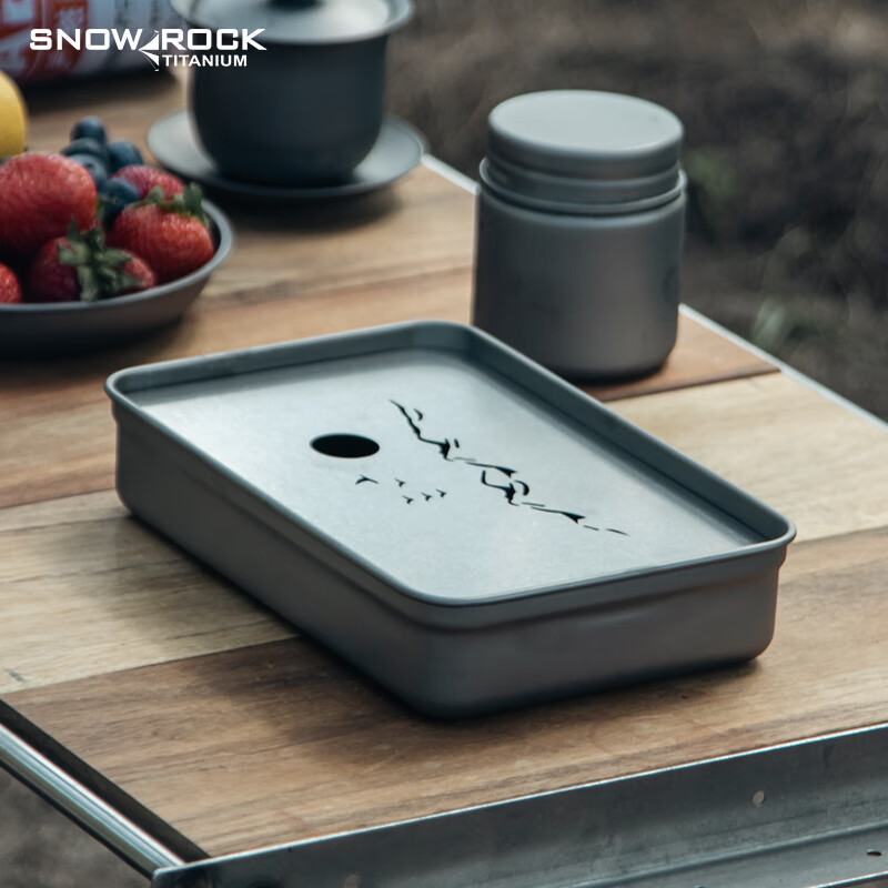 户外露营旅行野营便携纯钛茶盘耐用耐高温方便耐酸碱(多款可选)