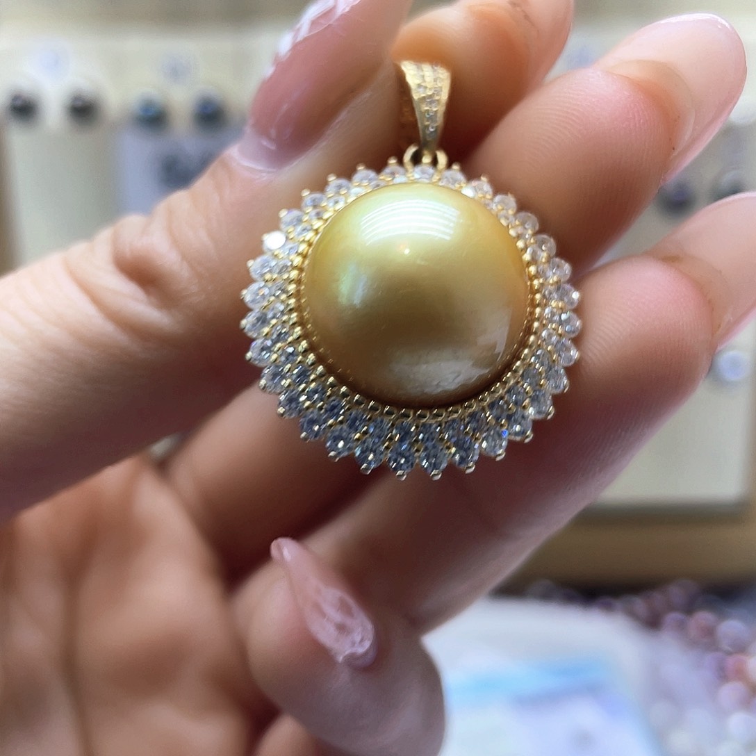 海水珍珠颈饰银S925镶嵌