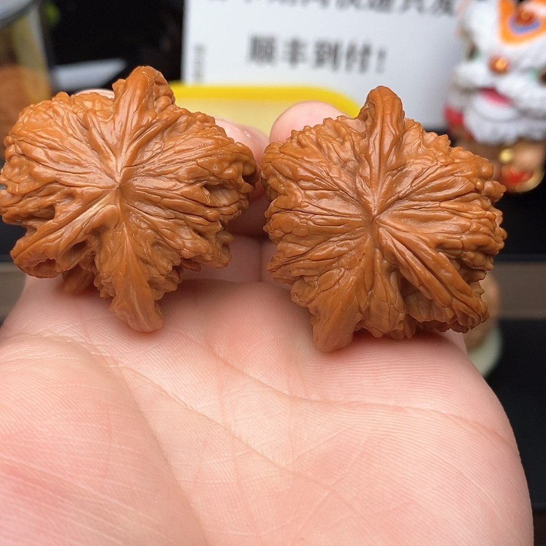 文玩核桃把件42磨盘犀牛角