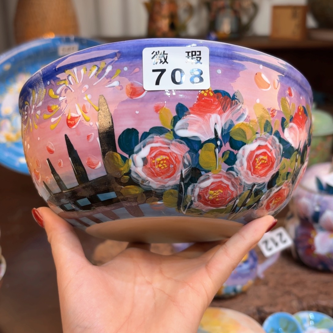 景德镇手绘高温釉下彩陶瓷茶具