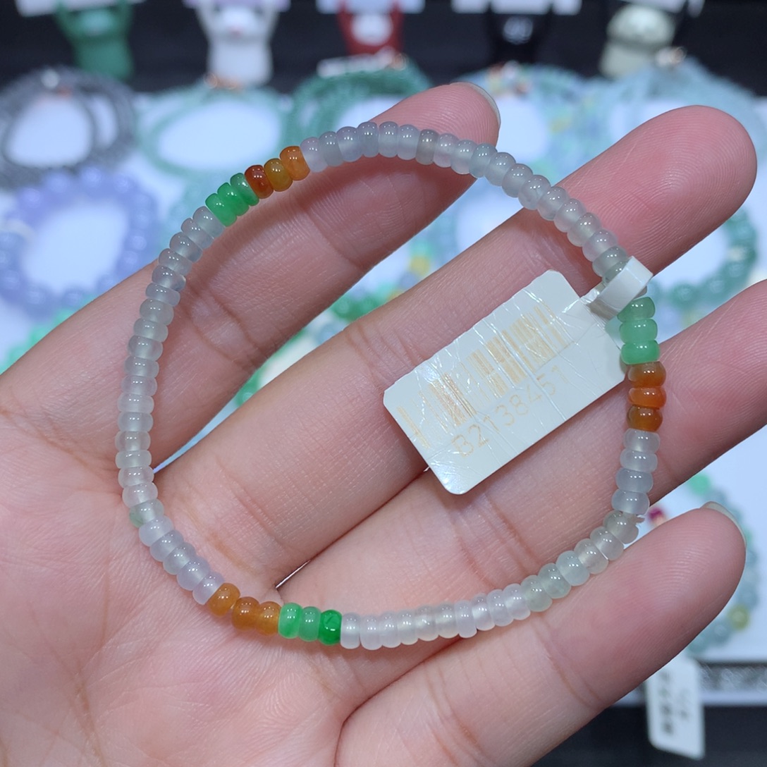 翡翠未镶嵌手串天然