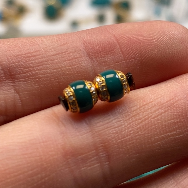 绿松石珠宝奇石18K金镶嵌A654