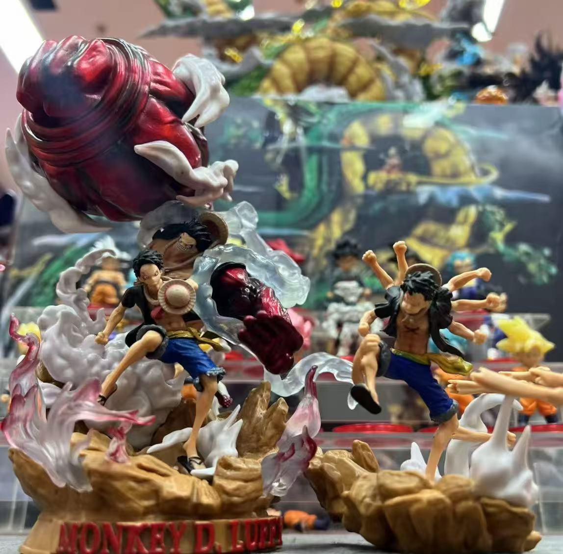  （现货）海贼王 三组合路飞 优质版 20cm 手办摆件 X
