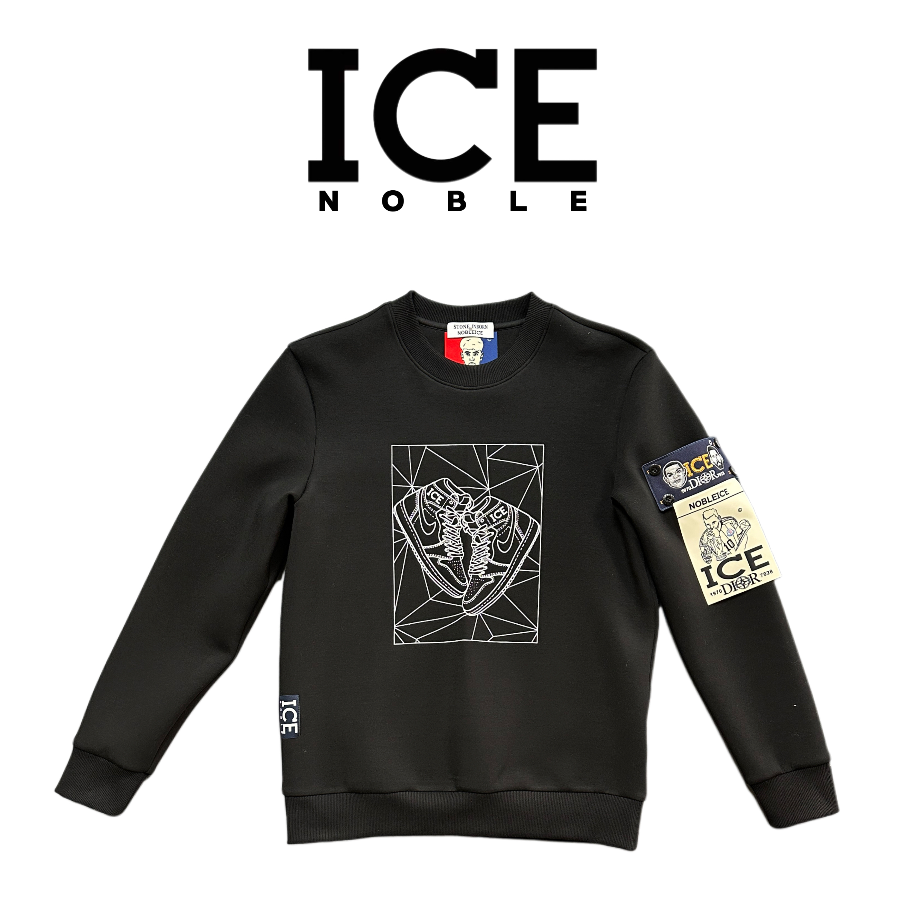 ICE NOBLE/意大利奢品 秋冬圆领套头时尚百搭卫衣休闲长袖