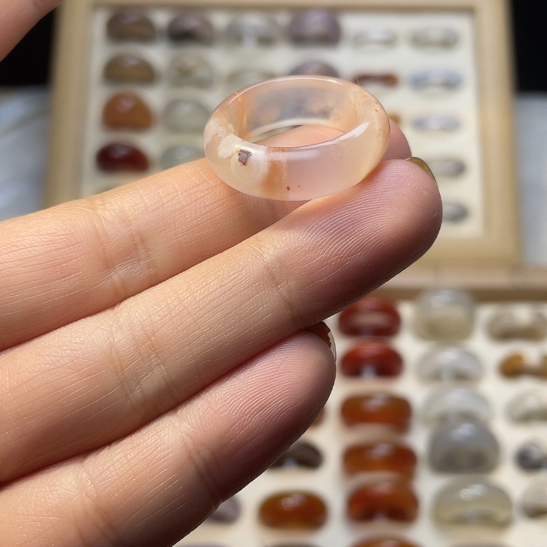 玛瑙/玉髓合金戒指A09港18/19不退换