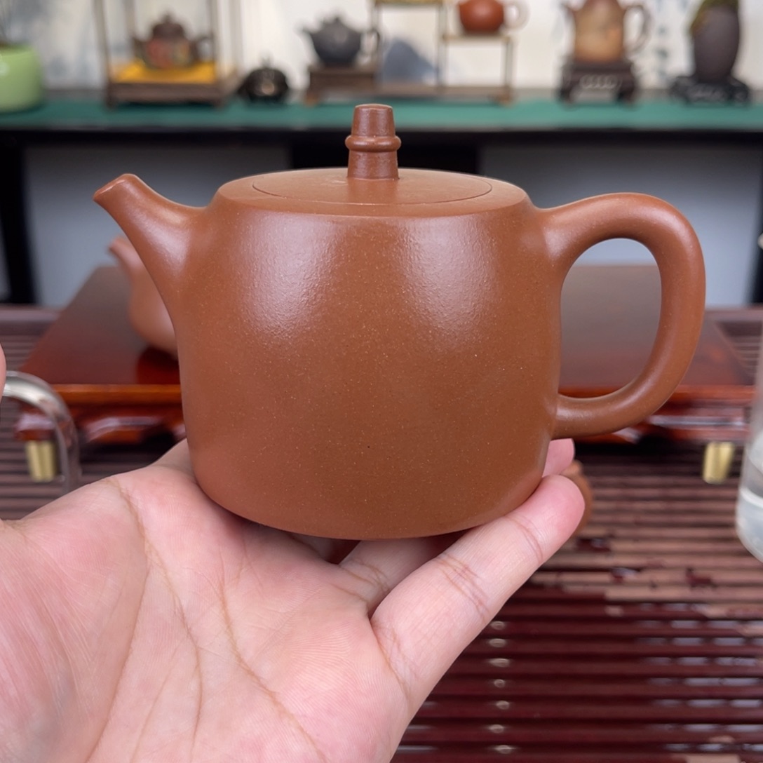 紫砂茶壶200毫升全手工台西紫泥汉铎