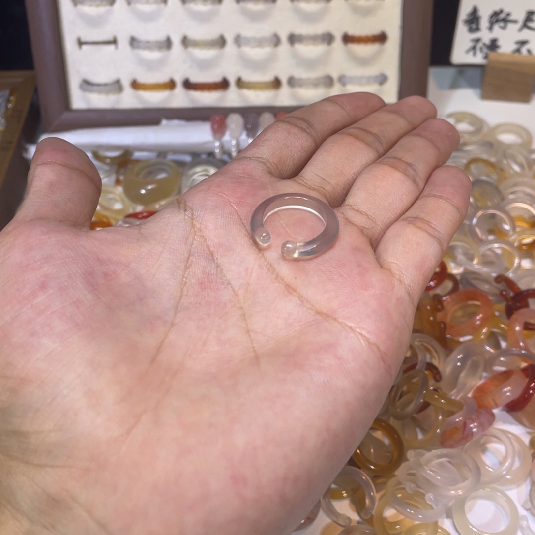 玛瑙/玉髓戒指未镶嵌29号港13