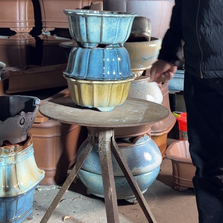 咣***当花盆紫砂高温小莲花盆