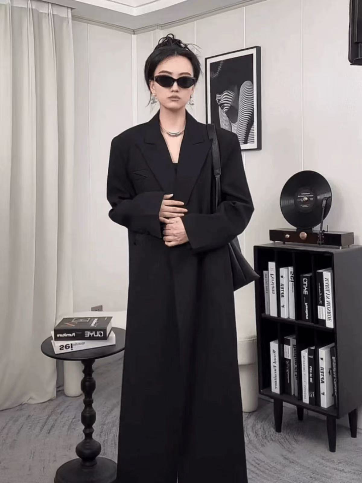 8830#高个子加长版高级感秋季西装风衣
