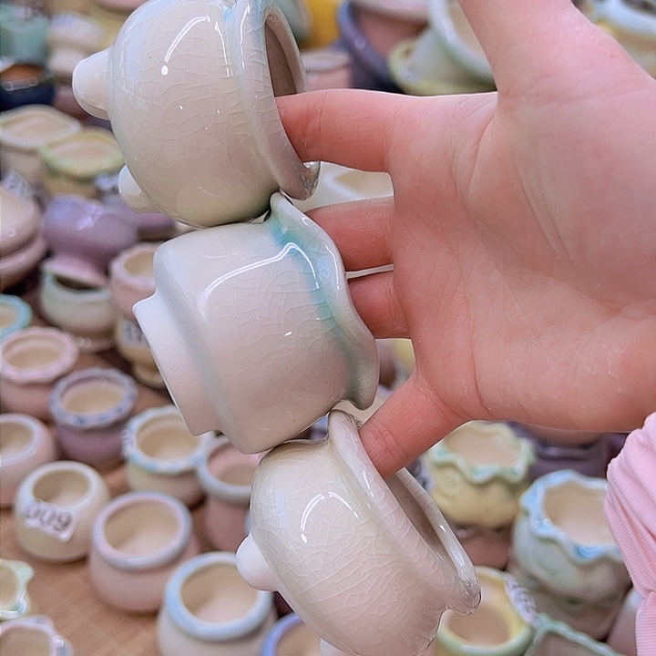 红陶陶瓷花盆当场满12包邮