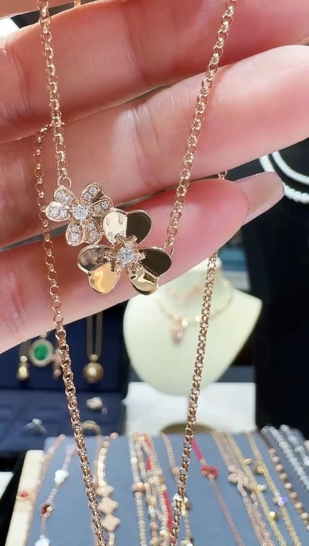 钻石项链18k金镶嵌天然钻石繁华项链