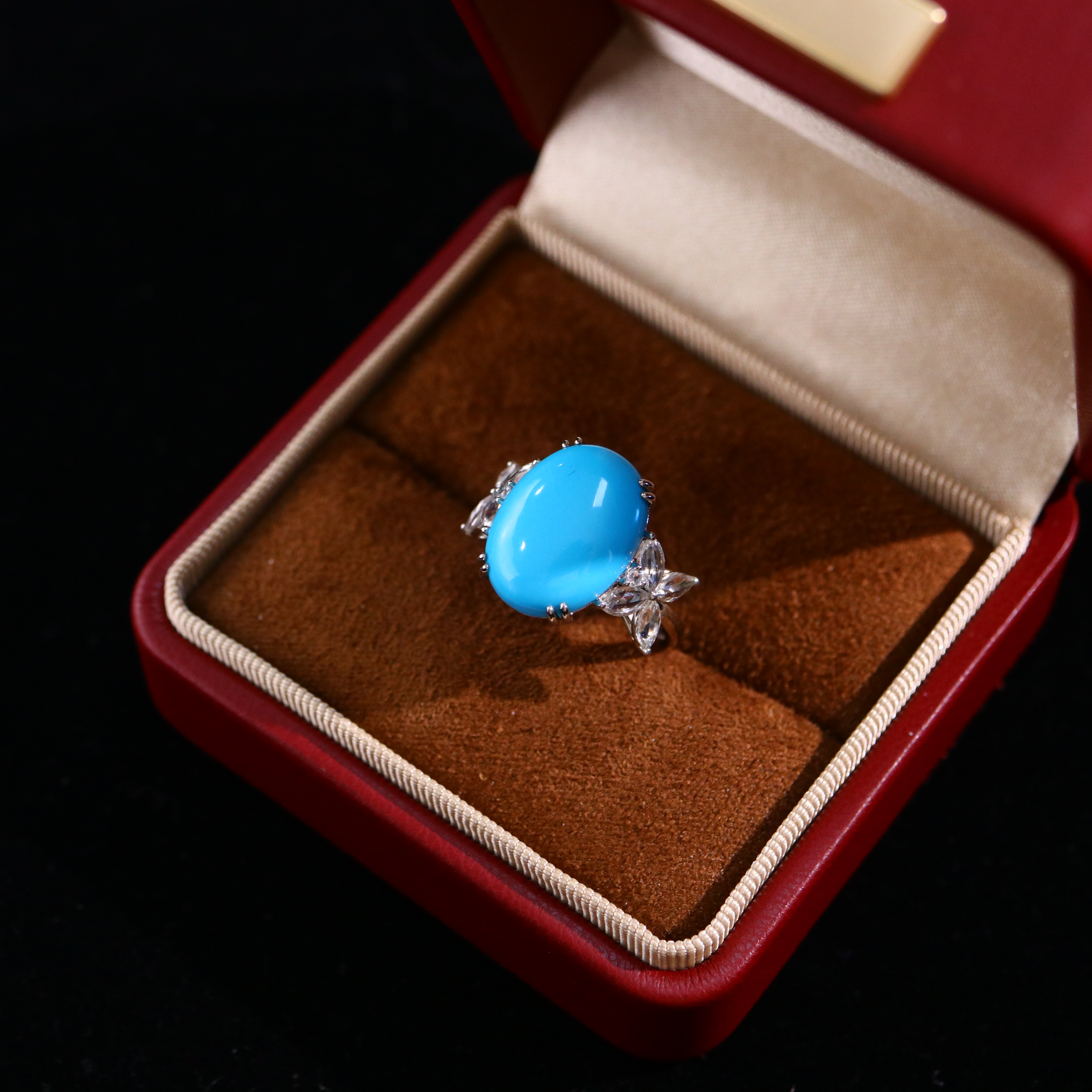 【臻珍集】PT900-7.25克拉绿松石钻石戒指CA20107