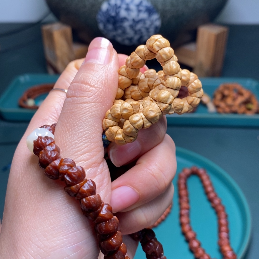 柏香籽/百香籽吊坠129素双圈