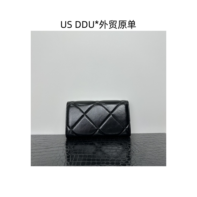 X 大菱格黑色小钱包单肩斜挎女包8001/H001