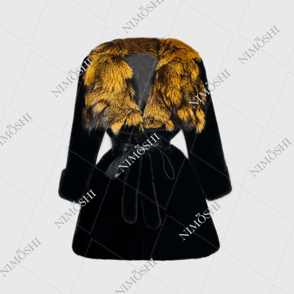 NIMðSHI【达妮】加厚保暖束腰瘦身毛外套轻奢百搭L5130