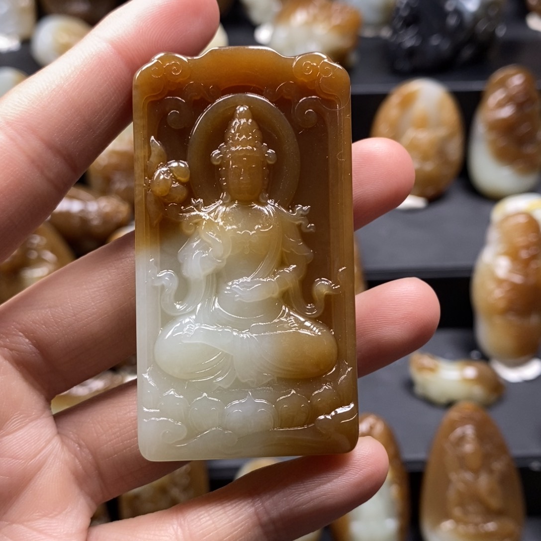 和田玉吊坠(不含链)未镶嵌