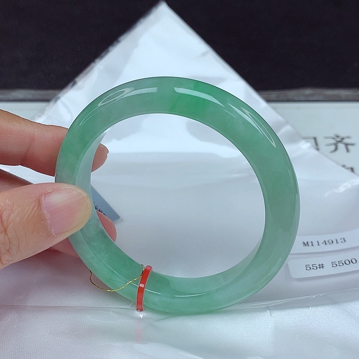 翡翠未镶嵌手镯55圈4913