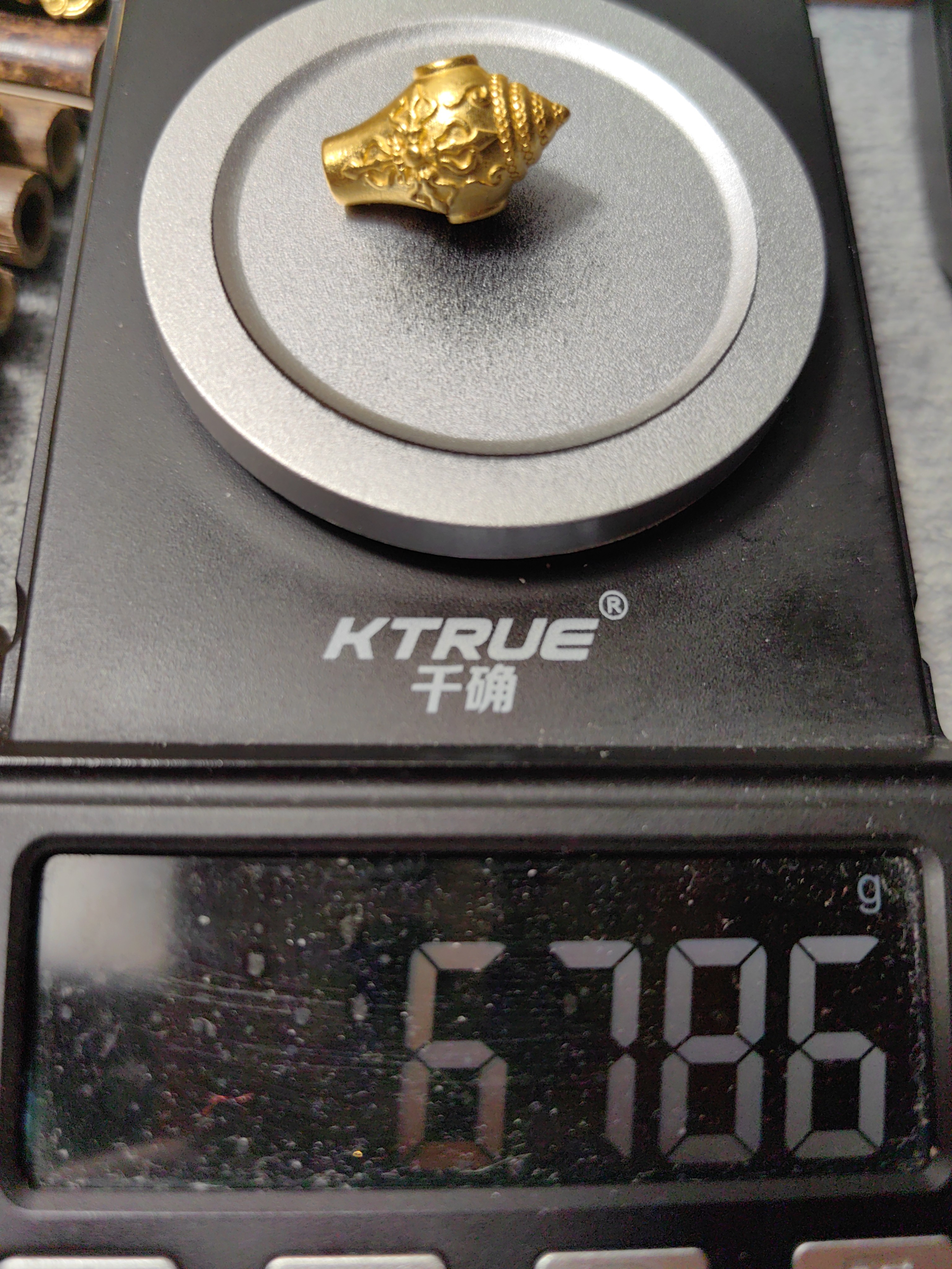足金999三通黄金手串配饰