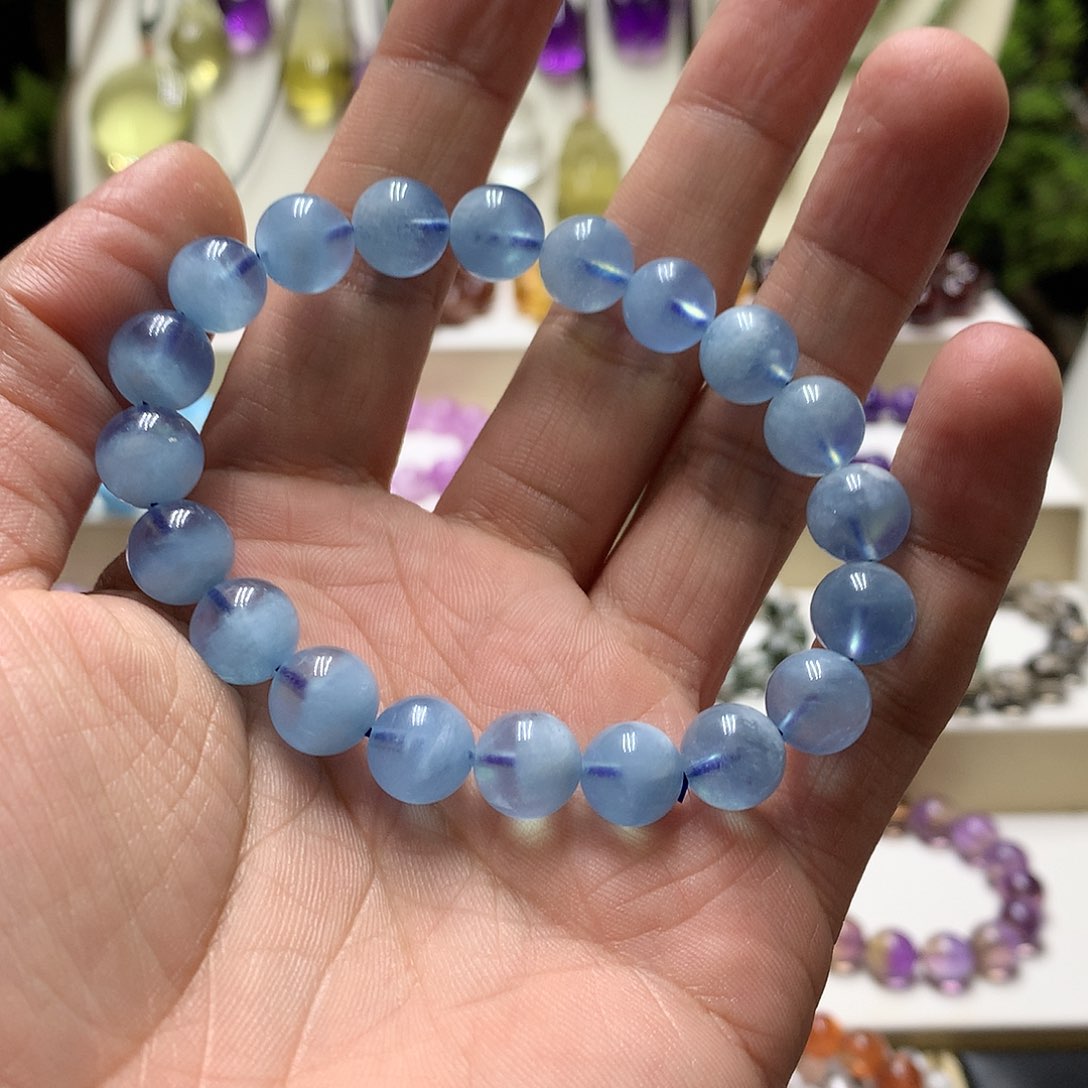 海蓝宝石手链未镶嵌不要拍