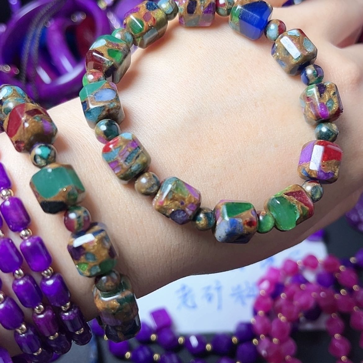 【闪购商品】琉璃DIY舒具石老油料43单圈方糖卡10