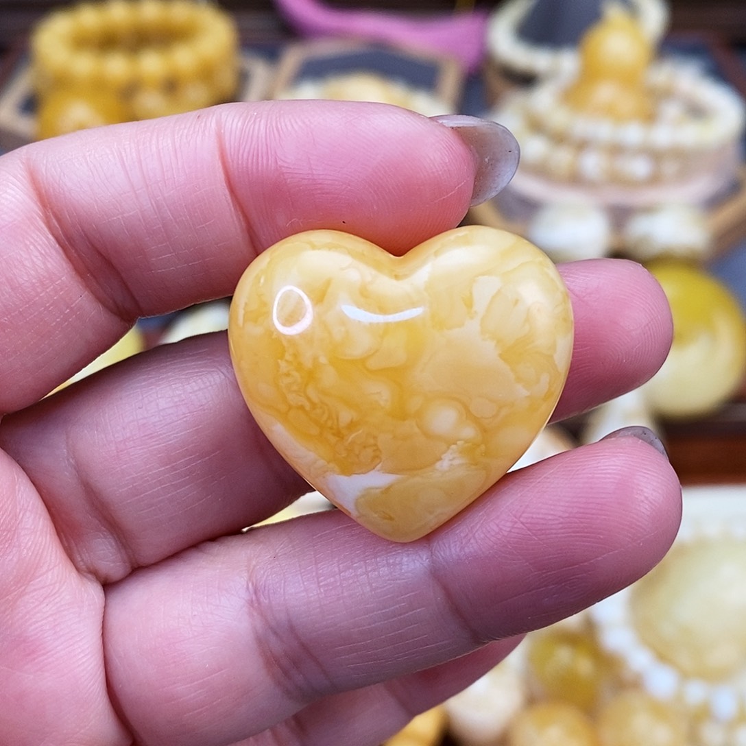 【闪购商品】蜜蜡手链未镶嵌爱心