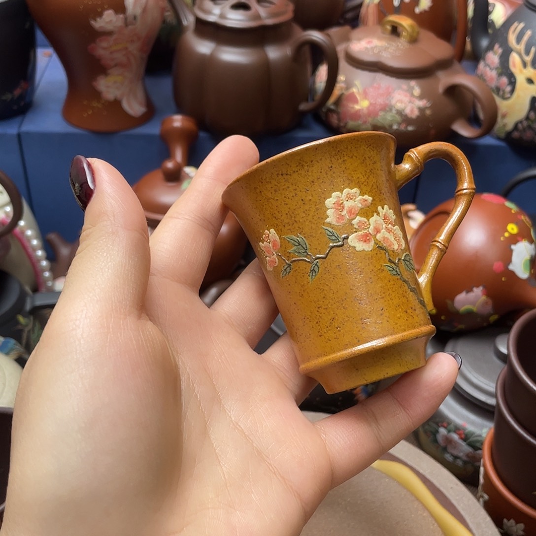 红泥茶杯紫砂主人杯60cc