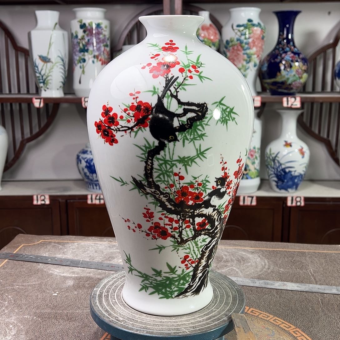 陶摆件景德镇陶瓷梅花