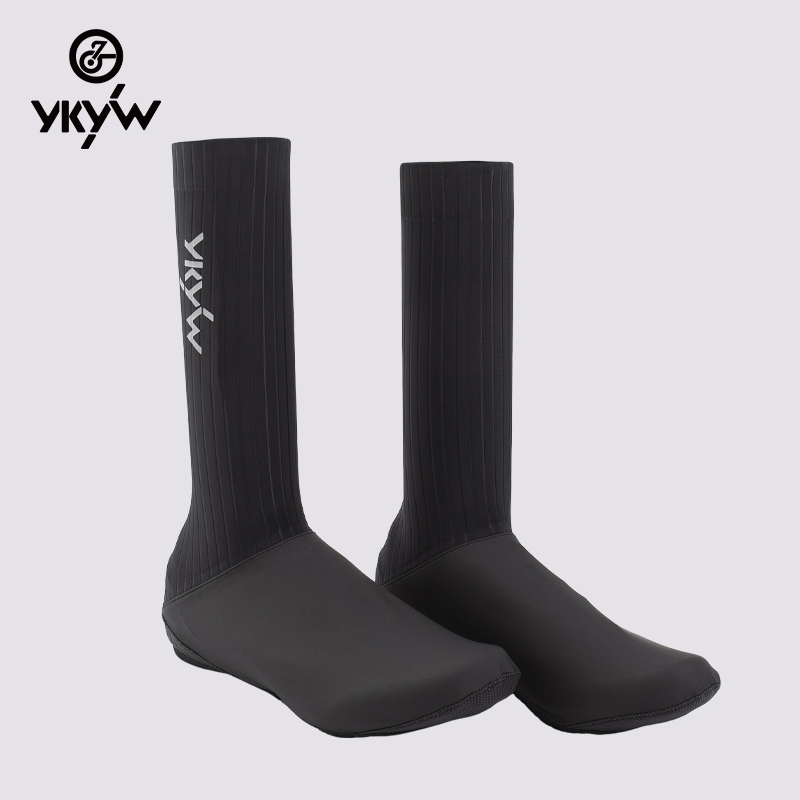 YKYW气动防风防水骑行鞋套春夏秋季自行车锁鞋套中筒印花骑行装备