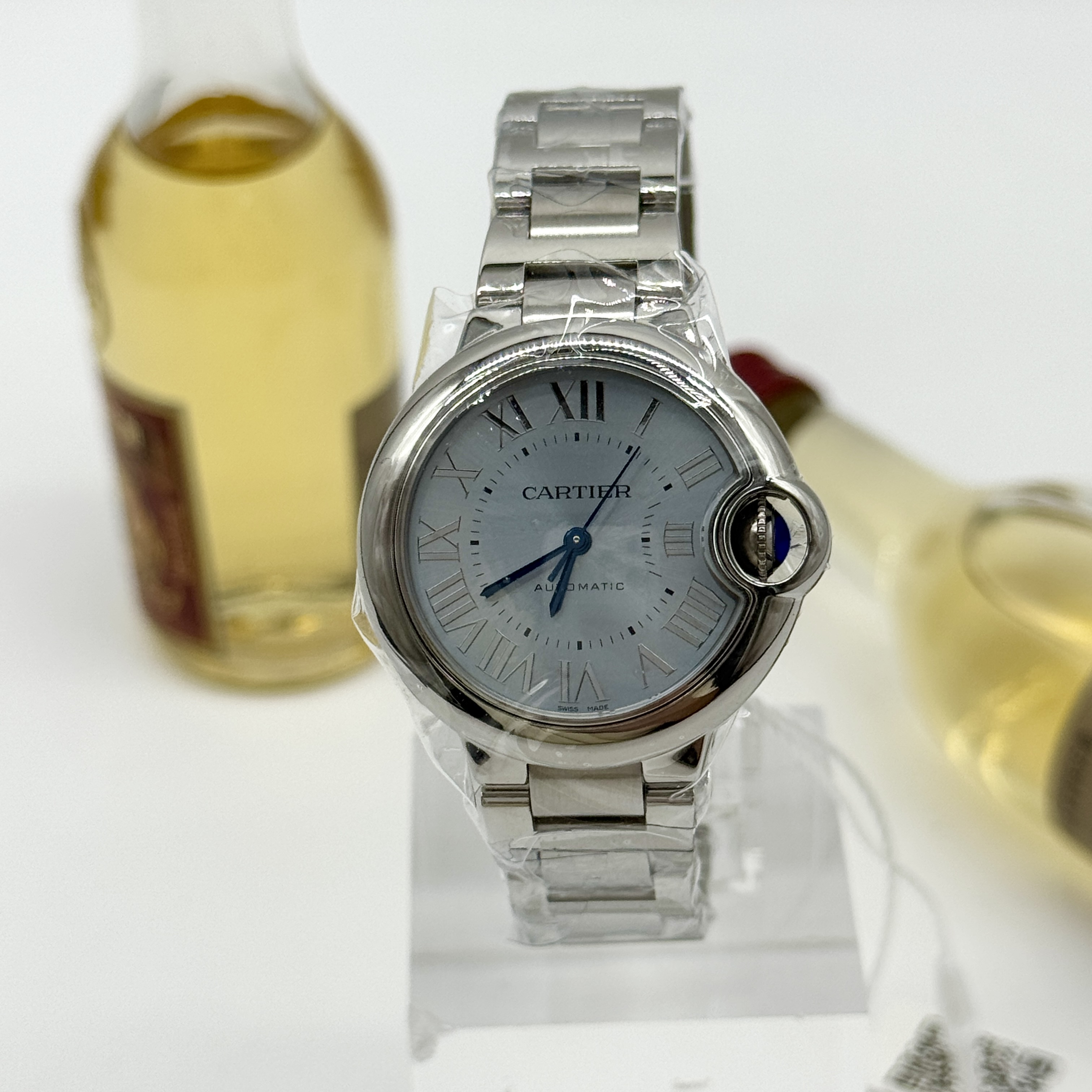 99新 Cartier/卡地亚 蓝气球 自动上链 精钢 33mm 23全