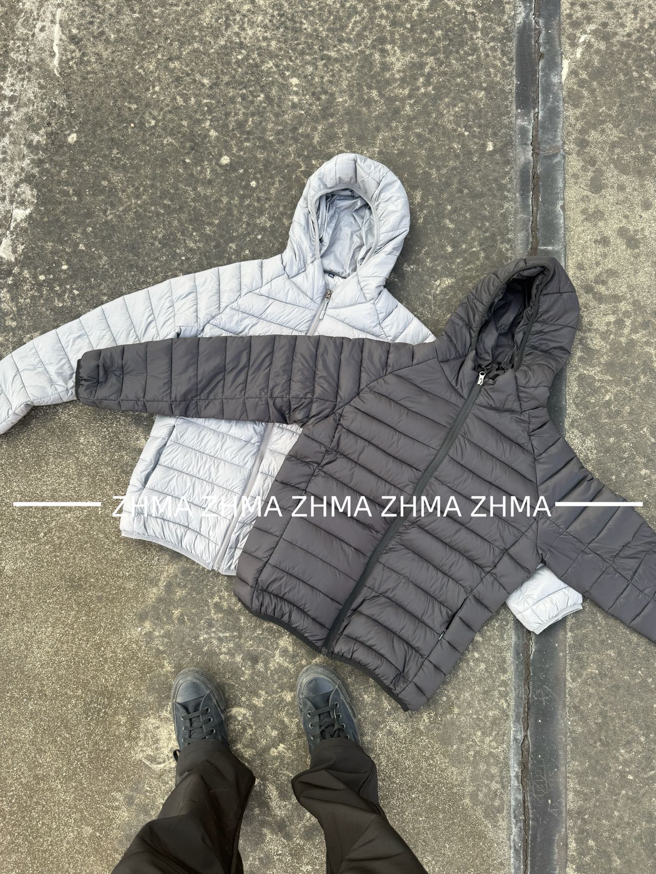 ZHMA连帽排骨棉服冬季保暖轻量化棉服外套秋冬保暖