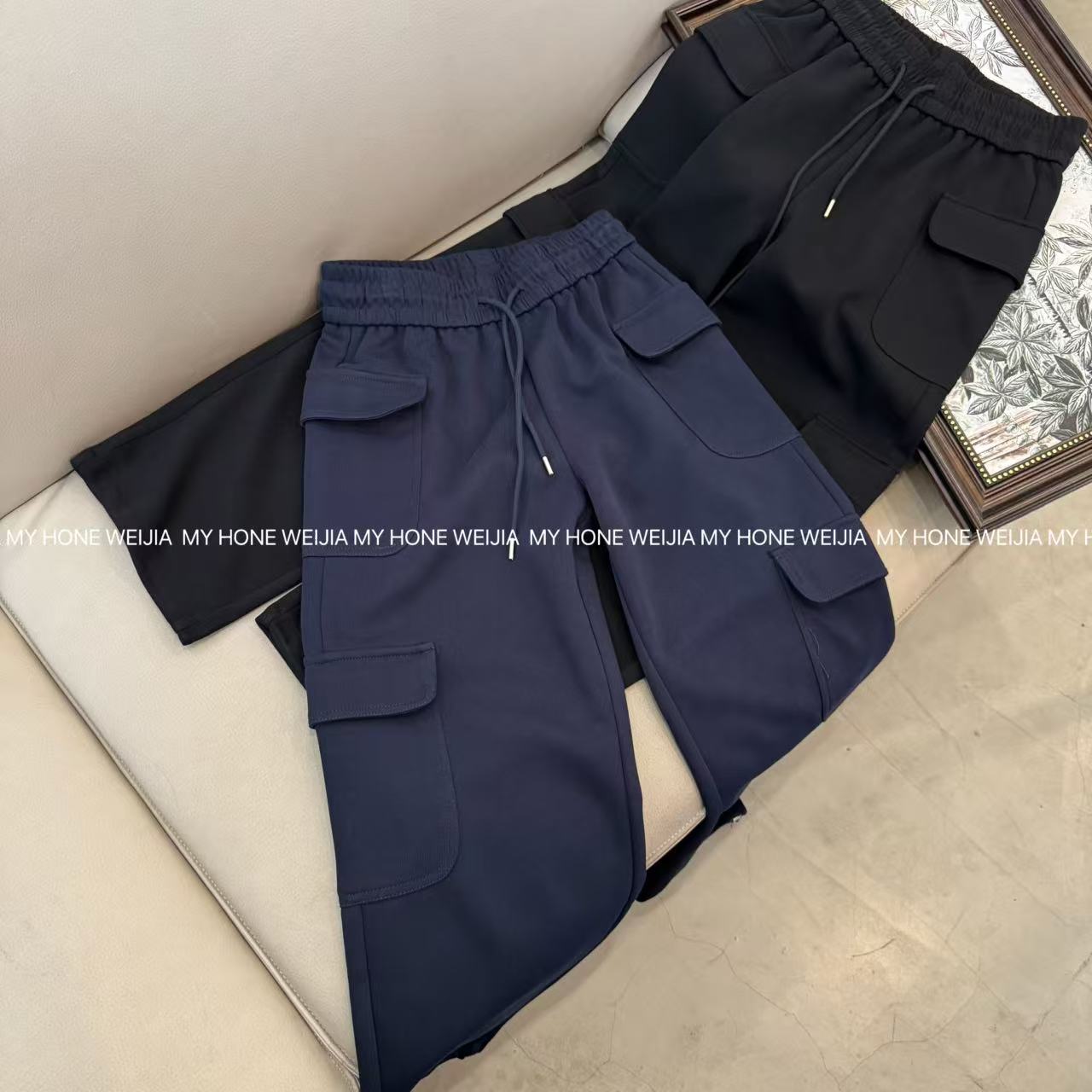 【WJ】春款 玉 2521 俩色多口袋抽绳舒适百搭工装裤（3-6）