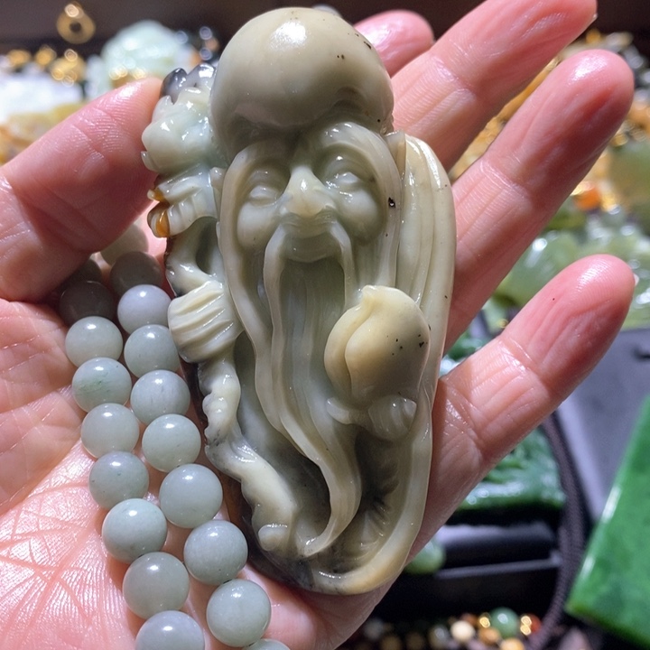 岫玉毛衣链未镶嵌