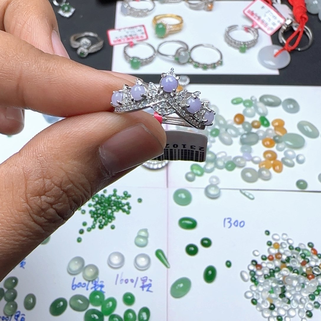 翡翠戒指未镶嵌缅甸天然翡翠