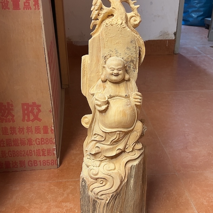 海***鱼把件柏木崖柏摆件