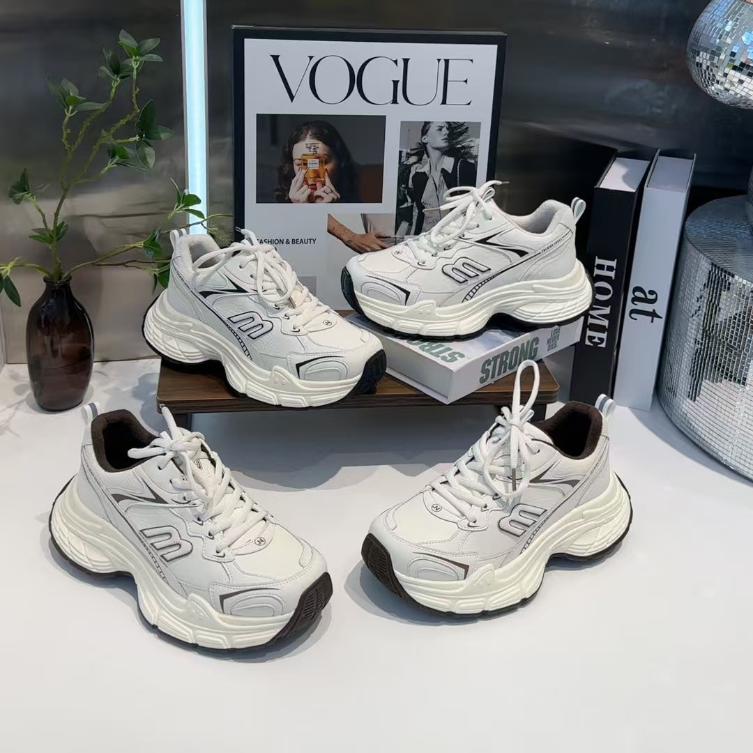 78636加绒复古擦色增高百搭运动休闲老爹鞋